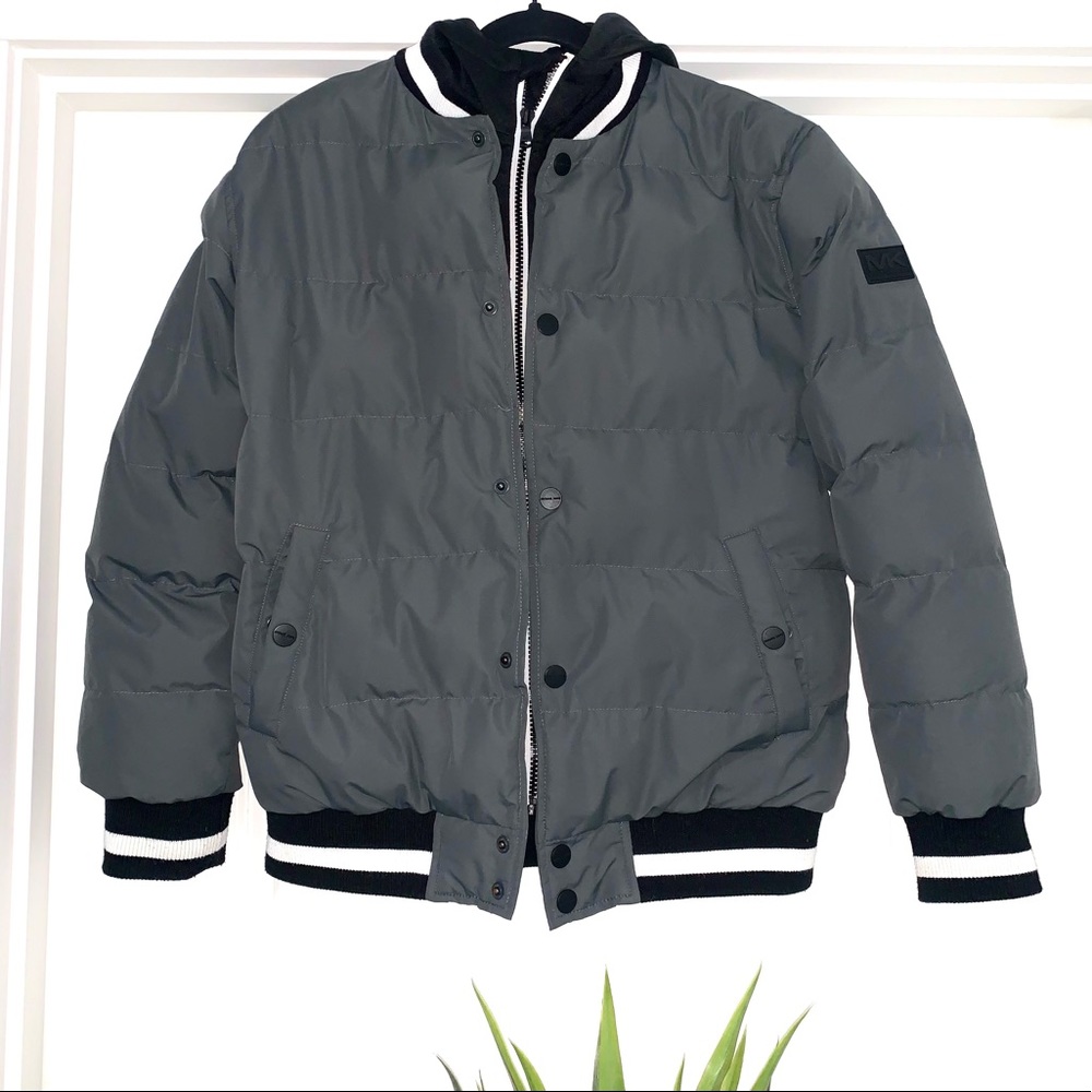 MICHAEL KORS puffer layered jacket with hoodie